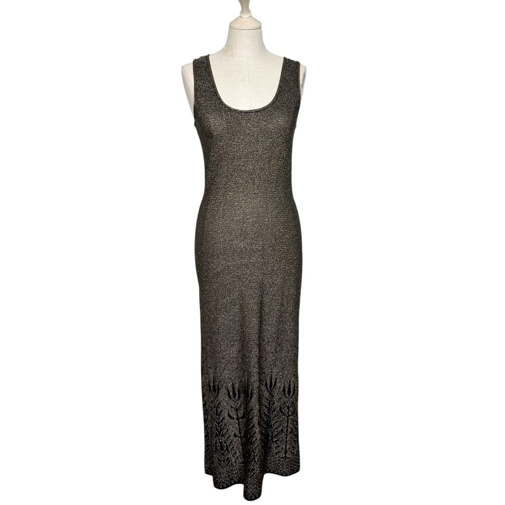 Peruvian Connection Arabesque Metallic Maxi Dress